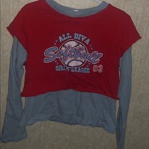 Girls softball tee